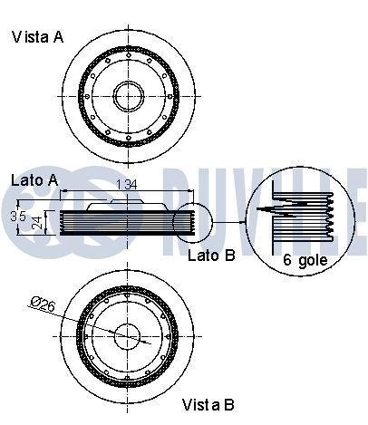 RUVILLE Timing belt kit Article number: 5534871 cheaply