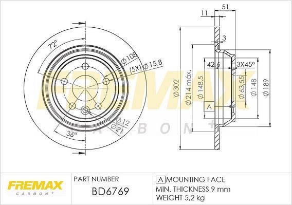 FREMAX Piduriketas Artikli number: BD-6769 soodsalt