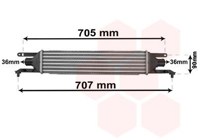 VAN WEZEL Intercooler Article number: 17004319 cheaply
