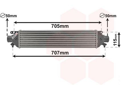 VAN WEZEL Intercooler Article number: 17004321 cheaply