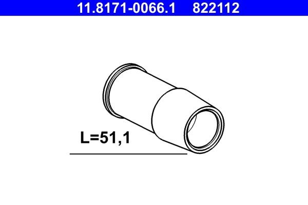 ATE Guide Sleeve, brake caliper Article number: 11.8171-0066.1 cheaply