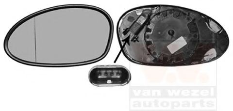 VAN WEZEL Spejlglas, udvendig spejl Varenummer: 0627865U billige