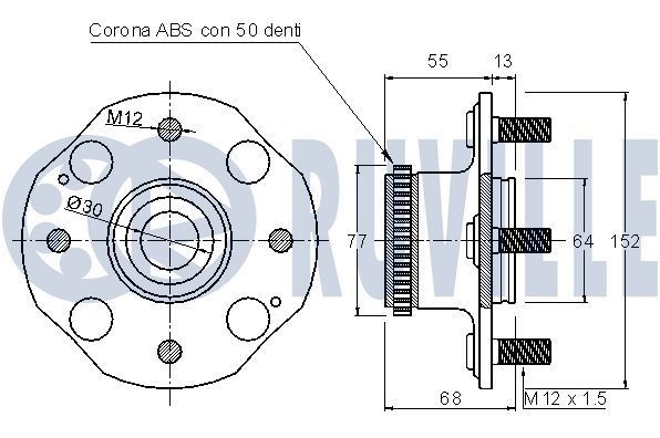 RUVILLE Set reparatie, rulment sarcina amortizor număr articol: 825225S ieftin