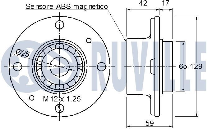 RUVILLE Set reparatie, rulment sarcina amortizor număr articol: 825423S ieftin