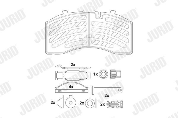 JURID Brake pad set Article number: 2915805390 cheaply