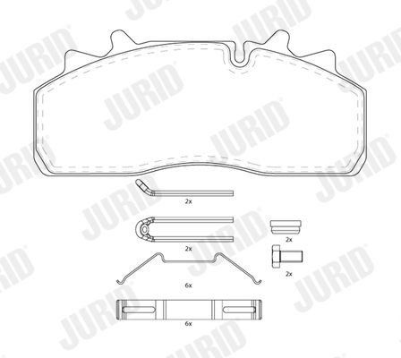 JURID Brake pad set Article number: 2915905390 cheaply
