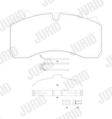 JURID Brake pad set Article number: 2916205390 cheaply