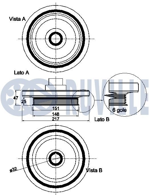 RUVILLE Plunger, high pressure pump Article number: 265407 cheaply