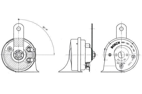 BOSCH Horn Article number: 6 033 FB1 195 cheaply