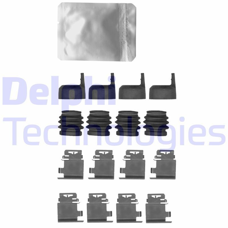DELPHI LX0639 Set accesorii, placute frana MASTER 2.3 dCi 145 FWD (EV0E, EV0F, HV0E, HV0F, UV0E, UV0F,... 146 CP motor diesel