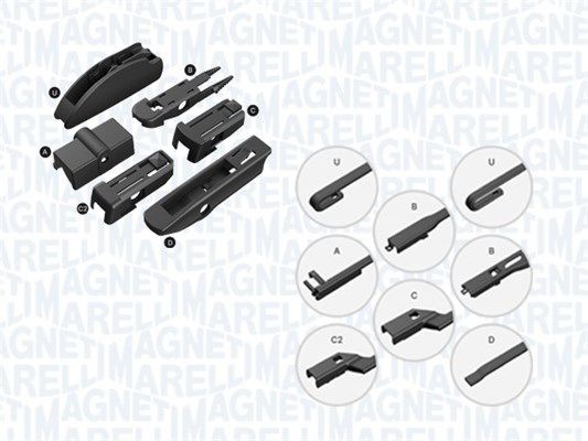 MAGNETI MARELLI Μάκτρο καθαριστήρα αριθμός Άρθρου: 000713617580 φθηνότερα