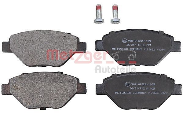 METZGER Brake pad set Article number: 1170652 cheaply