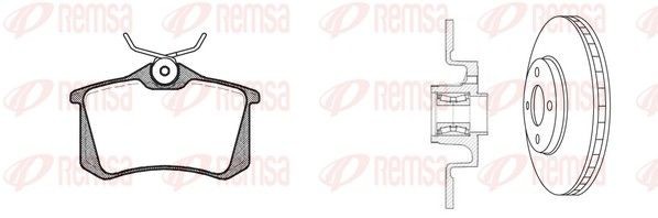 REMSA Brake discs and pads set Article number: 8263.26 cheaply