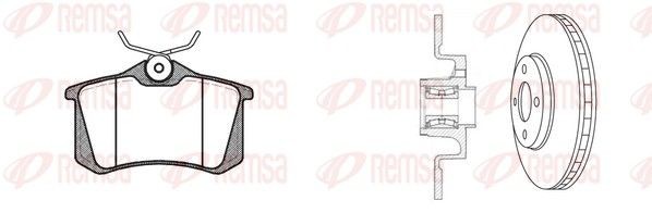 REMSA Brake discs and pads set Article number: 8263.28 cheaply
