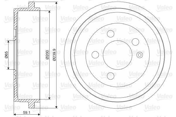 VALEO Brake drum Article number: 237099 cheaply