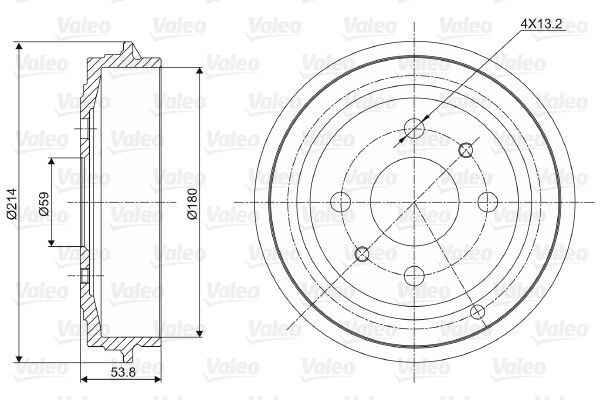 VALEO Brake drum Article number: 237027 cheaply