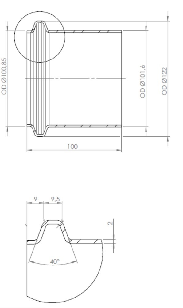 DINEX Pipe Connector, exhaust system Article number: 532517 cheaply