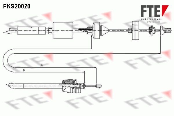 FTE Clutch Cable Article number: FKS20020 cheaply