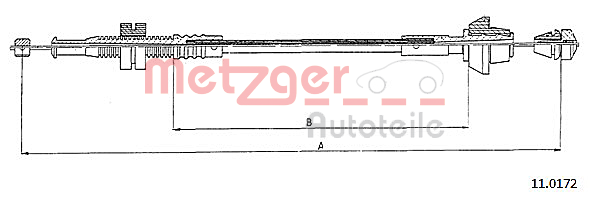 METZGER Throttle cable Article number: 11.0172 cheaply