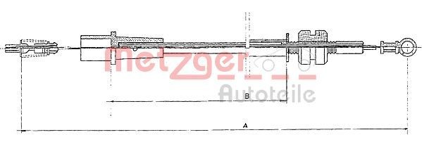 METZGER Throttle cable Article number: 11.1323 cheaply