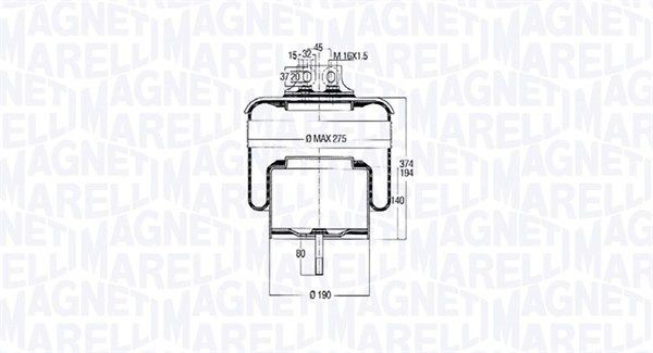 MAGNETI MARELLI Lõõts,õhkvedrustus Artikli number: 030607020176 soodsalt