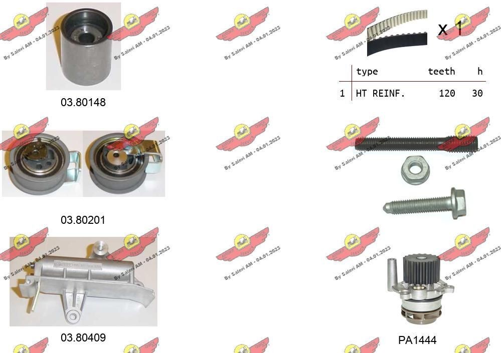 AUTOKIT Timing belt kit Article number: 04.5130PA cheaply