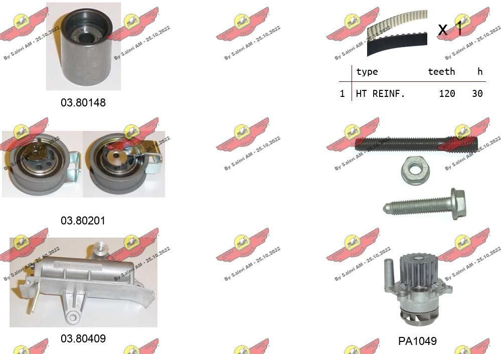 AUTOKIT Timing belt kit Article number: 04.5130PA2 cheaply
