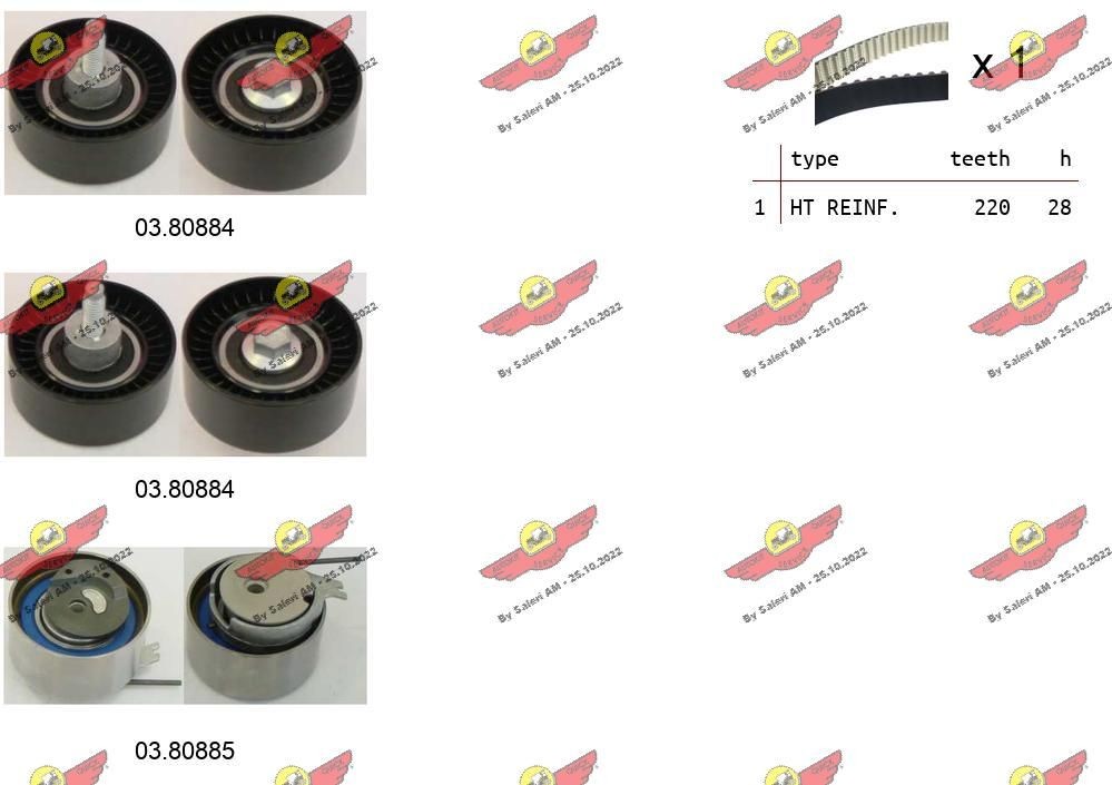 AUTOKIT Timing belt kit Article number: 04.5256 cheaply