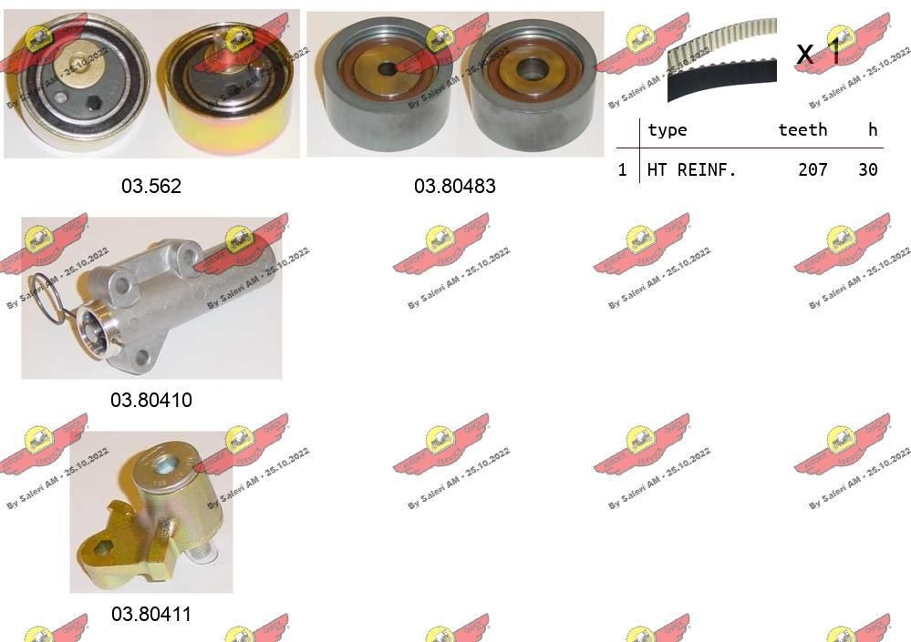 AUTOKIT Timing belt kit Article number: 04.5266 cheaply