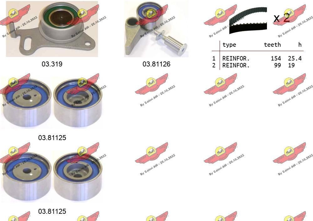AUTOKIT Timing belt kit Article number: 04.5281 cheaply