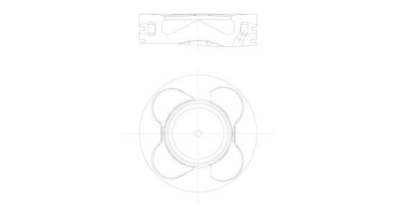 MAHLE ORIGINAL Piston Article number: 081 PI 00102 002 cheaply