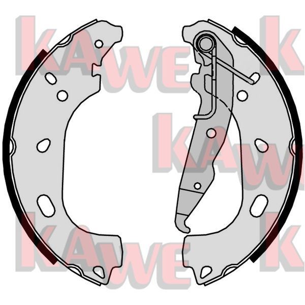 KAWE Brake Shoe Set Article number: 09500 cheaply