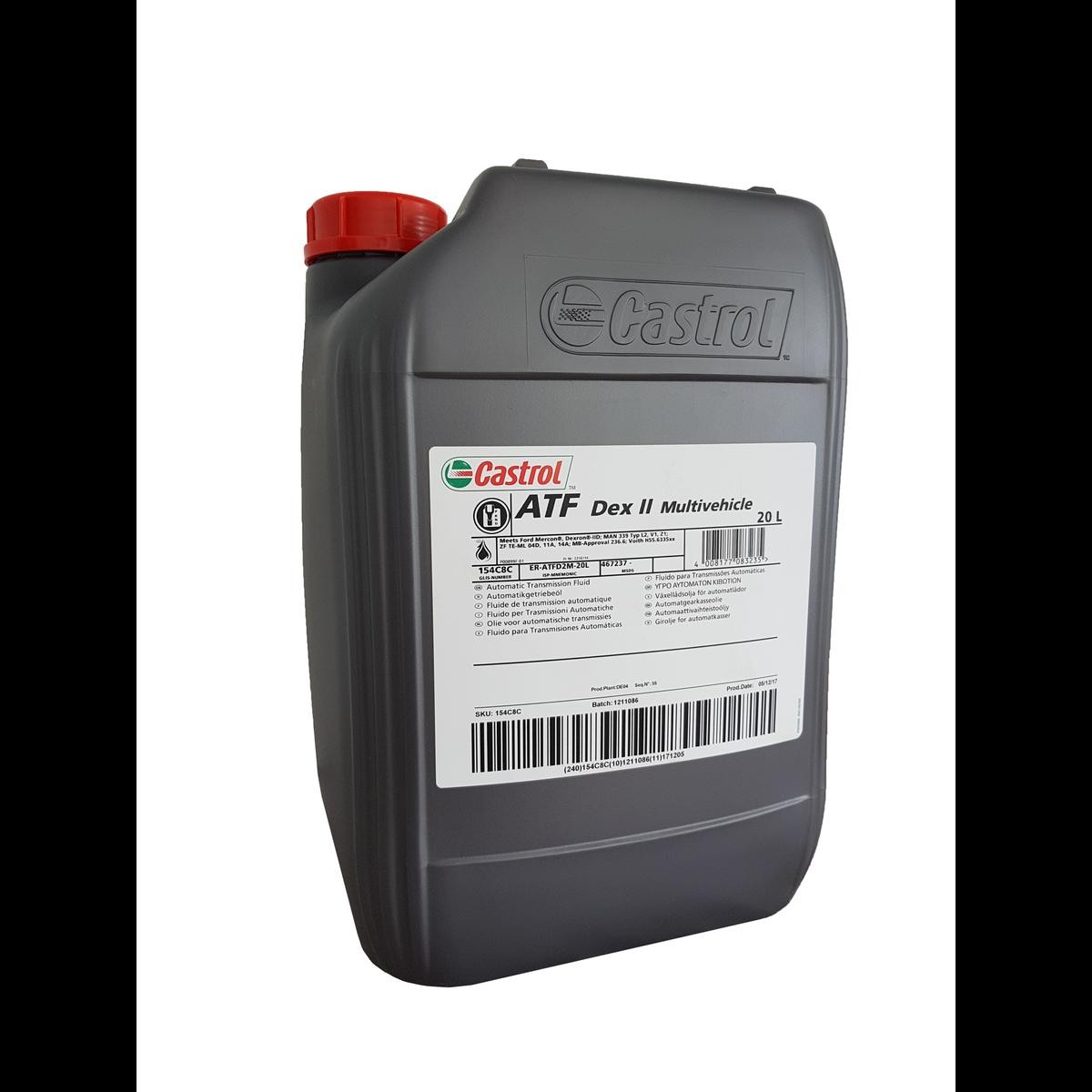 CASTROL Olio cambio automatico (ATF) ATF, DEX II MULTIVEHICLE Numero articolo: 154C8C poco costoso