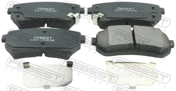 FEBEST Brake pad set Article number: 2201-CEEDR cheaply
