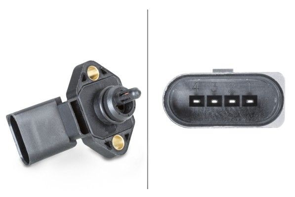 HELLA Ladetrykk-sensor artikkelnummer: 6PP 009 400-481 billig