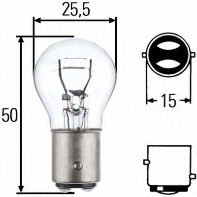 HELLA Lyspære, bremse- / baklys artikkelnummer: 8GD 002 078-112 billig