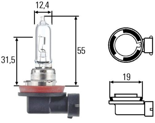 HELLA Abblendlicht-Glühlampe Artikelnummer: 8GH 008 357-151 bestellen