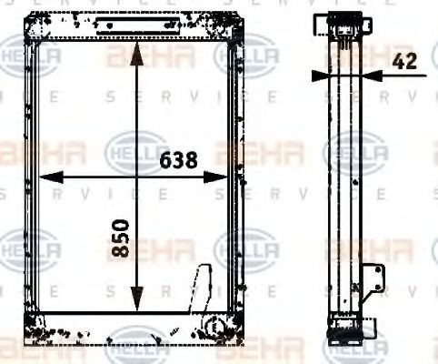 HELLA Радиатор, охлаждане на двигателя артикулен номер: 8MK 376 722-251 евтино