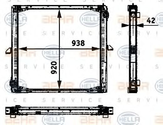 HELLA Радиатор, охлаждане на двигателя артикулен номер: 8MK 376 722-401 евтино