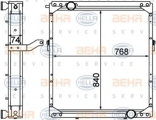 HELLA Радиатор, охлаждане на двигателя артикулен номер: 8MK 376 774-501 евтино