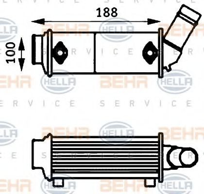 HELLA Oliekøler, motorolie Varenummer: 8MO 376 725-191 billige
