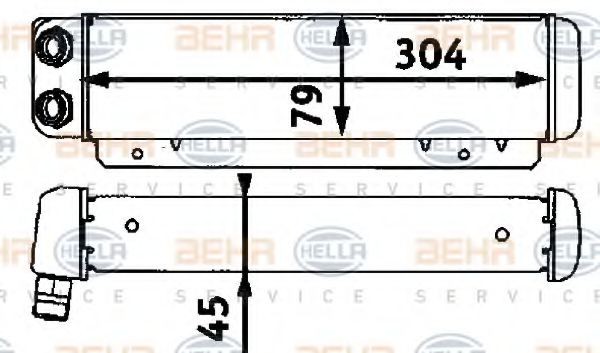 HELLA Engine oil cooler Article number: 8MO 376 725-391 cheaply