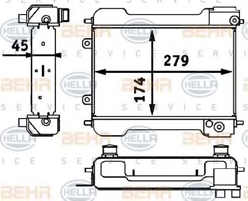 HELLA Radiateur d'huile UGS: 8MO 376 725-731 à peu de frais