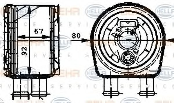 HELLA Radiatore olio motore Numero articolo: 8MO 376 726-171 poco costoso