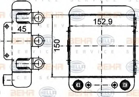 HELLA Radiateur d'huile de boite de vitesse automatique UGS: 8MO 376 765-201 à peu de frais