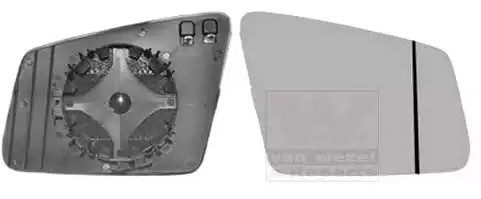 VAN WEZEL Speilglass, ytterspeil artikkelnummer: 3044838 billig