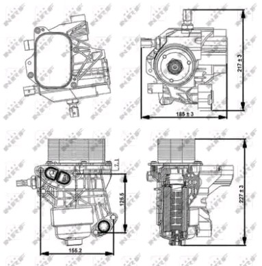 NRF 31356 Boîtier de filtre à huile Q3 2.0 TDI quattro 184 CH Diesel 2020