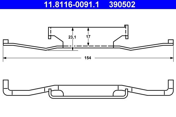 ATE Arc, etrier frana număr articol: 11.8116-0091.1 ieftin