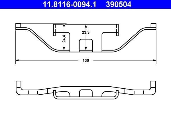 ATE Spring, brake caliper Article number: 11.8116-0094.1 cheaply