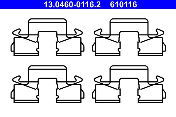 ATE Accessory Kit, disc brake pads Article number: 13.0460-0116.2 cheaply